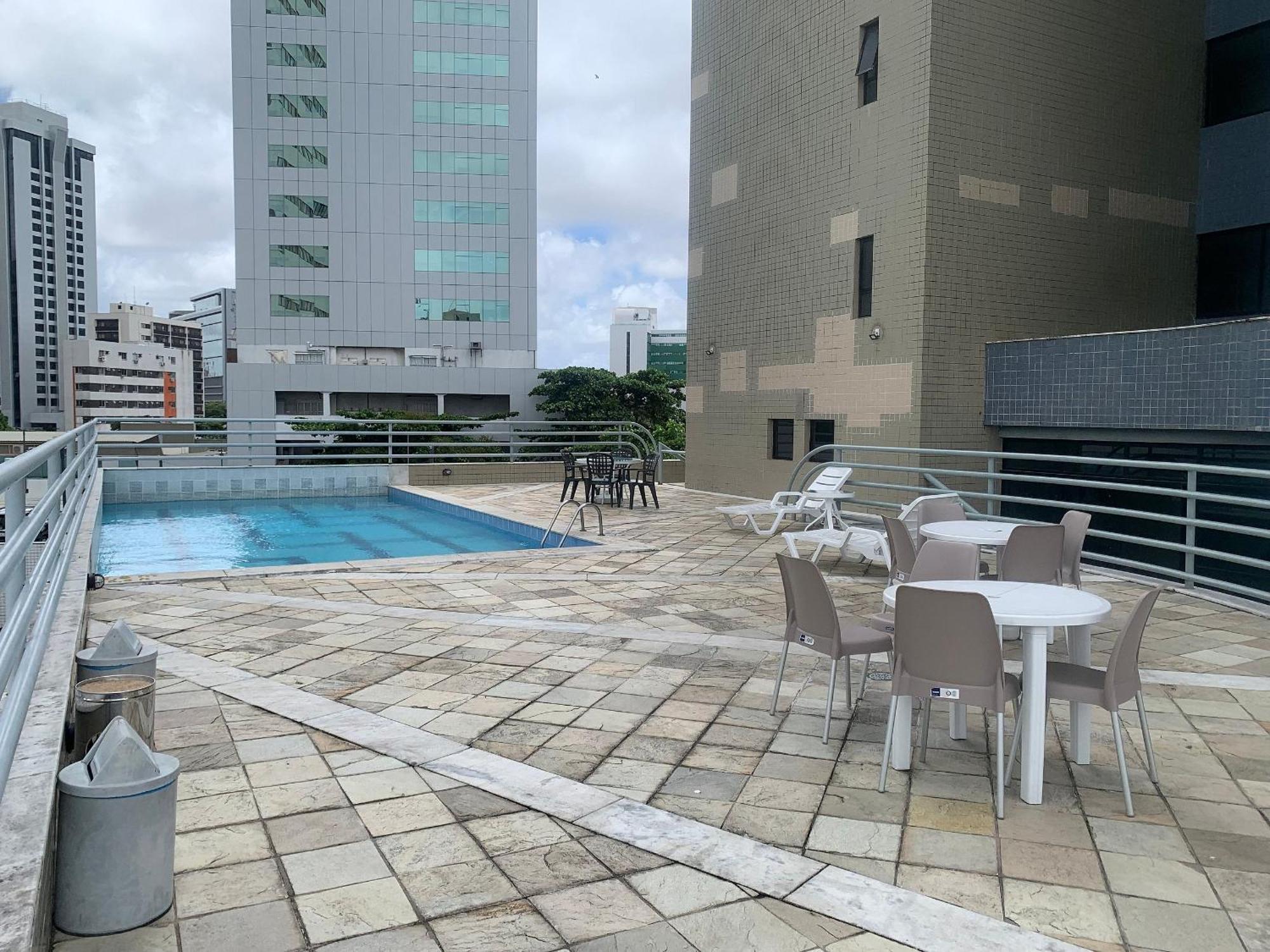 Flat No Condominio Metropolis - Ilha Do Leite Recife Esterno foto